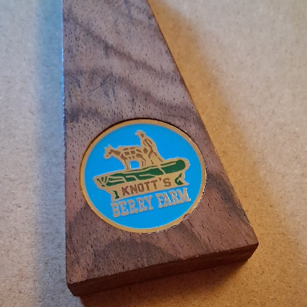 Vintage Wooden Bottle Opener with Silver Accents